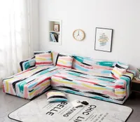 Крышка стула 2pcs allinclusize Sofa Cover для гостиной Elastic Stretch Modern Geometric L -образный серийный диван угловой Slipco8523010