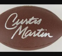 Curtis Martin Green Ham Ditka Okoye Mahomes Favre Roaf Hunt Clark Kelly Autografado assinado Signatureer Signature Autograph Autograph Collectable Football Ball