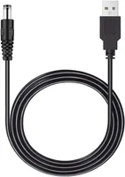 USB naar DC 5V -netsnoer, universele DC 5,5x2,1 mm plugaansluiting Laadkabel Snelle connector voor MP3/MP4