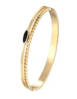 Forma a catena bilaterale e venatura nera ovale in acciaio inossidabile in acciaio inossidabile Donna Bracciale gioielli Whole Femme Gift44466628