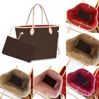 Klassisk prägling av Tote MM GM väskor läderdesigner kvinnor pochette handväskor handväskor svartrosa rutnät jacquard dragkedja lyx j36m#