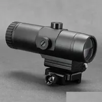 Escopos de caça reflexo tático DOT vermelho Visão 3x Mensagem de rifle óptica lateral 20mm Weaver Picatinny Mount Shooting A DHT4B