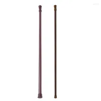 Duschvorhänge 2x ausziehbare Federbelastung Netto Voile Spannung Vorhangstangen Schienenstangen 55-90 cm/70-120 cm Holzfarbe
