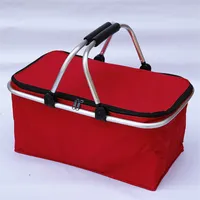 حقائب 32L قابلة للطي التخييم أكياس الغداء معزول مبرد بارد مع عائق تخزين سلة مربع في الهواء الطلق محفوظ 230216