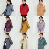 Lu Women's Yoga Short Thin Down Jacket Outfit Solid Color Puffer Coat Sports Winter Outwear 15色