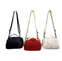 Bolsa feminina de bolsas de ombro de ombro casual Bolsa de armazenamento ao ar livre de tela com z￭per 3 cores 3 cores