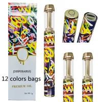 California Honey Disposable Vape Pen 1.0ml Thick Oil Empty Devices 400mah Rechargeable Battery Mylar Bag Colorful Packaging screw tops E-cigarette Kits
