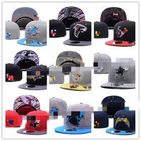 قبعات Snapback مجهزة قبعة كرة القدم الصيفية الرياضية البيسبول كاب كاسكيت كوبلي حجم 7-8 فريق أسود أحمر أبيض رمادي في الهواء الطلق