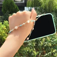 Keychains Mobile Strap Phone Charm Beads Heishi Clay Beaded Chain 2023 LOVE Telephone Jewelry For Women Anti-Lost Lanyard