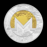 Biliboys Monero Coin Cryptourrency Coin Fiziksel Kripto Koleksiyon Hediyesi Gümüş Kaplama Madeni Para Hatıra Para