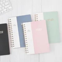 Notepads A5 2023 Diary Weekly Planner Agenda Spiral Organizer Notebook Index Sticker Goals Habit Schedules Stationery School Supplies