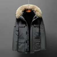 2023 Мужчины Зима вниз по курткам Паркс Джассен Хакеэты верхняя одежда волчья шерсть с капюшонами Мантоуус Виндхэмс Куртка Пексы с печено