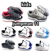 Infant Designer Kids Shoes Kids Jumpman 11 Gefokte Concord Cool Gray Jubilee Legend Blue University Blue White Blue White Bred Boys Girls 1e.