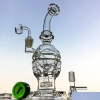 Smoking Pipes Faberge Fab Egg Hookahs Glass Bongs Swiss Perc Recycler Water 14.5Mm Joint Oil Rig Showerhead Percolator Dab Rigs Ship Dhaut