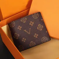 Nuevas billeteras para hombres Billeteras de diseñador Titular de tarjetas PU Men Corto de billetera Clásica Fashion Fashion Fashion Fashion Purse Luxury Womens Style con caja de naranja