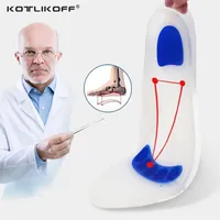 Shoe Parts Accessories KOTLIKOFF Soft Silicone Gel Insoles Flatfoot Arch Support Orthopedic Shoes Sole Pad For Plantar Fasciitis 230217