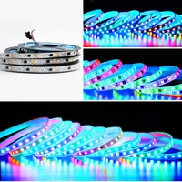 5050 Digital RGB Strip 60LED/M Pixels IP65 Waterproof Dream Magic Full Color DC 12V LED Strip 30LED/M DIY Project (PCB White) Oemled