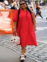 Plus Size Dresses Long Red Dress Clothes Women Streetwear Elegant 2023 Sexy One Shoulder Wholesale Bulk Drop