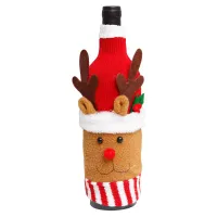 Copertura di bottiglie di vino natalizia decorazione di Natale per casa per la casa decorazione del tavolo da Natale Gift di Natale Felice Anno Nuovo 2021 Ornamenti personalizzati