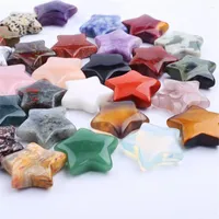 Decorative Figurines Natural Quartz Healing Crystal Jewelry Pink Gray Green Color Star For Decoration Home