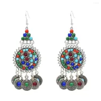 Dangle Earrings Vintage Gypsy Afghan Ethnic Dress Colorful Beads Coin Tassel For Women Boho Turkish India Pakistan Statement Jewelry