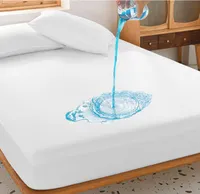 Pad di protezione materasso impermeabile Twin Queen King size tasche profonde letto traspirante per materasso liscio materasso rivestimento completamente montato