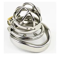 NEW Stainless Steel Super Small Male Chastity Cage with Anti-off ring BDSM Sex Toys For Men Device 35mm Short 210824226a