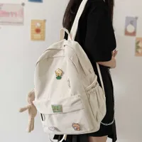 Style plecaku kobiety nylon słodki plecak niedźwiedź kobietę studencką szkolną torbę szkolną odznaka dziewczyna lalka plecak kawaii książka lady mody torby modne