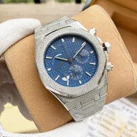 남성 시계 모든 다이얼 작업 작업 쿼츠 타이밍 시계 41mm 비즈니스 손목 시계 Montre de Luxe Leisure Wrist Watch