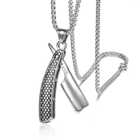 Chains Stainless Steel Barber Necklace Pendant Jewelry Razor Necklaces Men Gifts For Him