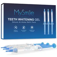 Mysmile tandblekning gel penna påfyllning pack, 3 icke-känslig tänder blekning penna, lyxiga tänder vitare 10 min snabb resultat