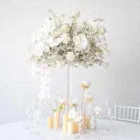 Decoratieve bloemen 35/45/50 cm kunstmatige bloemtafel middelpunt bruiloft decor Bouquet Diy Wisteria Cane Ball Silk Party Event