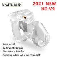 CHASTE BIRD 2021 New Male Chastity Device HT-V4 Set Keuschheitsgurtel Cock Cage Penis Ring Bondage Belt Fetish Adult Toys Q0515244f