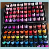 Acryl Poeders vloeistoffen Nail Art Salon Health Beauty 10G Doos Fast Dry Dip Powder 3 In 1 Franse nagels Match Color Gel Pools Lacu233F