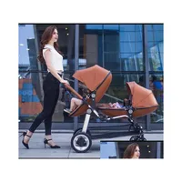 Car Dvr Strollers# Twin Strollers Stroller Front And Rear Seat High View Eggshell Foldable Drop Delivery Baby Kids Maternity Dh3Ht