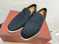 Lychee desen deri erkek elbise ayakkabıları İngiliz tokaları tasarımcısı LP Loafers lüks kadın daireler yürüyüş ayakkabısı 46 47