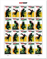 Hip Hop 2020 Mail postal aux États-Unis célébrant l'électrification de la danse musicale et du mouvement artistique (5 feuilles)