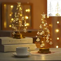 Kerstdecoraties Led Crystal Lights Table Decor Creative Xmas Gifts Fantasie Tree Lighting Party Festival Lamp Jaar