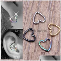 Nose Rings Studs 40Pcs Lot Mixed 4 Colors Ear Cartilage Earrings Piercing Heart Labret Lip Hoop Body Jewelry Drop Delivery Dhgarden Dh4Iw