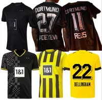 Haller Soccer Jerseys 22 23 Fotbollskjorta Reus Dortmund Neongelbingham Hummels Brandt Men Maillot de Foot 2022 2023 Toppar All Black Special