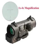 アップグレードされたDR 4x拡大器スコープ4拡大望遠鏡レッド照明Mildot Optics Tactical HuntingRiflescope Red Dot Sight2258109
