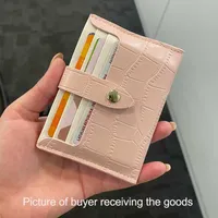High Quality Wholesale Card Holders Slim Card Holder Leather Busins Card Holder Ladi Hasp Small Coin Purse Wallets for Women Credit ID Card Bag Clutch Female Cheap