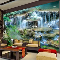 Prachtig landschap wallpapers schilderachtige waterval behang voor muren 3 d voor woonkamer200F