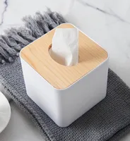 Tissue Box Holzabdeckung Toilettenpapierbox Festholz Serviettenhalter Hülle Einfacher stilvoller Tissue -Papier -Spender Heimatwagen Organizer HH7696818