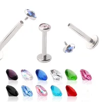 2017 New Style Flat Plane Pierly Piercing Bar Labret Bar 10 Color 6 8 10mm Tragus Helix arring stud body2590