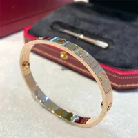 Moda Love Bracelet Designer Bracelets Mens Bangle Chingardia Prazed Gold Silver Titanium Steel 6mm Valentim S Greet de luxo de luxo para mulheres