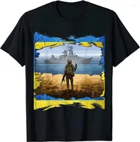 남성용 T 셔츠 라이브 또는 다이 군함 우크라이나 우주 우편 스탬