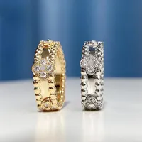 Anelli Kaleidoscopio Ring Design femminile Design del design della moda Simple Gioielli trifoglio Gold Rose Gold271p