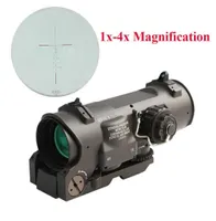 Ingrandimento aggiornato DR 4x Scope 4 Magnificazione Telescopio rosso illuminato Ottica Mildot Ottica tattica di caccia tattica Dot Red Dot Sight6383469