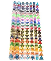 7 pièces Metal Dices Set DND Game Polyéddral Zinc Alloy with Enamel pour RPG Board Game Math Teaching7054241